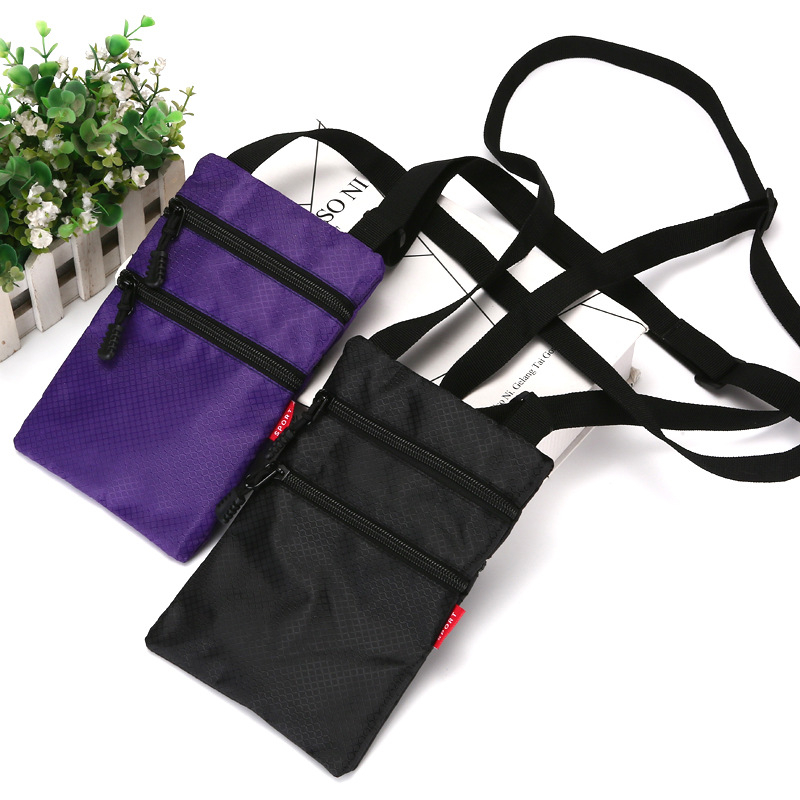 KUJING mobiliųjų telefonų krepšys, vertikaus kvadrato formos dizainas, užtrauktukas, Oxford audinys, ID skirsnis