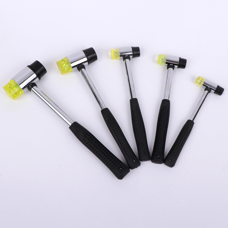 Topo Dye Hammer — guminės galvos plaktukas, plieninis kotas, pritaikytas apdorojimas, naudojimas: augalų plaktavimas ir dažymas