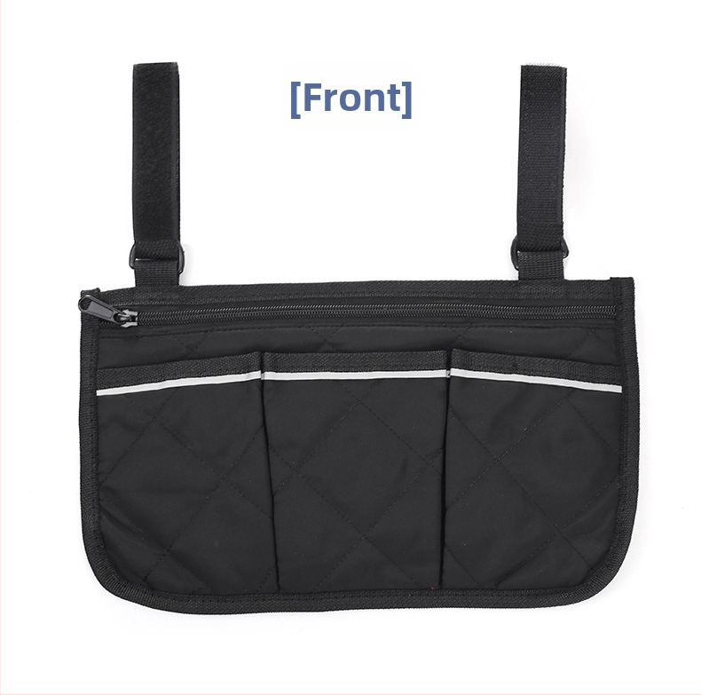 Чанта за инвалидна количка за страничен подлакътник, висящ органайзер, модел KSYS109; материал: 80% полиестер + 20% памук; дебелина 0,2 cm