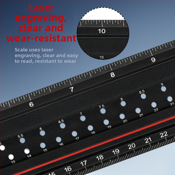 Дърводелска линеенка за чертане с алуминиева сплав — квадратна, ъглова и триъгълна линейка, разметъчник, Onkel.J