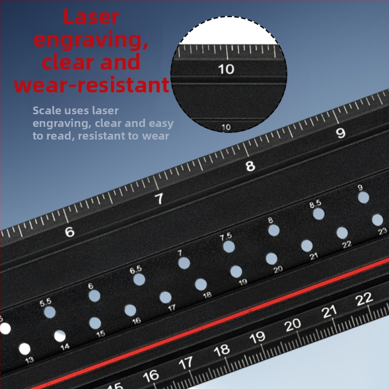 Дърводелска линеенка за чертане с алуминиева сплав — квадратна, ъглова и триъгълна линейка, разметъчник, Onkel.J