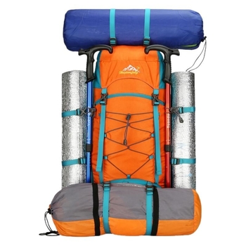 Pārgājienu mugursoma ar paplašināmu lielu ietilpību, no Oxford auduma, ar poliestera oderi