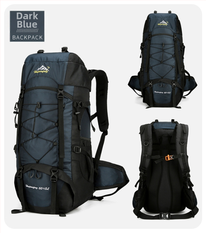 Pārgājienu mugursoma ar paplašināmu lielu ietilpību, no Oxford auduma, ar poliestera oderi