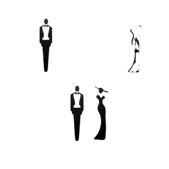 Ακρυλική πινακίδα πόρτας τουαλέτας για εμπορικό κέντρο/γραφείο – για άνδρες και γυναίκες, μοντέρνο μινιμαλιστικό αδιάβροχο αυτοκόλλητο τοίχου, 1 τεμάχιο