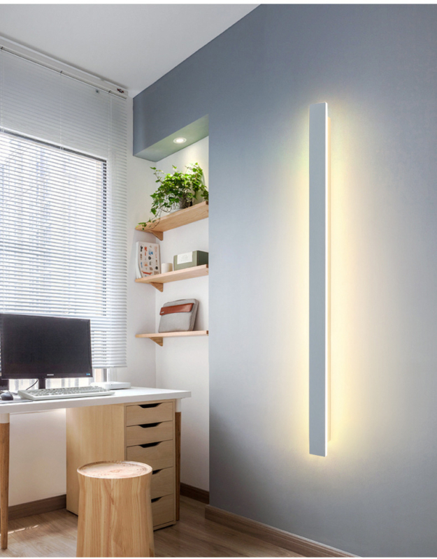 LED τοίχου λαμπτήρας, μινιμαλιστικός σχεδιασμός, ακρυλικό καπάκι, αλουμινένιο σώμα, τάση 85–265V, CE πιστοποιητικό