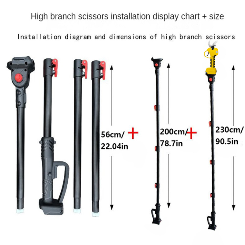 YEMGURD bešepetės elektrinės genėjimo žirklės, 21V įkraunama Ličio baterija, skirti šakoms, be smūgio