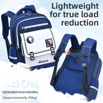 Σχολική τσάντα Big Tail Cat: Oxford ύφασμα, αναπνεύσιμη, αδιάβροχη, πολύ ελαφριά, προστασία μέσης και σπονδυλικής στήλης, ιμάντας με αερόσακο