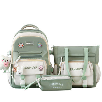 Κοριτσίστικο σχολικό σακίδιο με μεγάλη χωρητικότητα, νάιλον εξωτερικά, επένδυση από πολυεστέρα, καμπύλοι ιμάντες ώμου, κατάλληλο για τάξεις 5–6