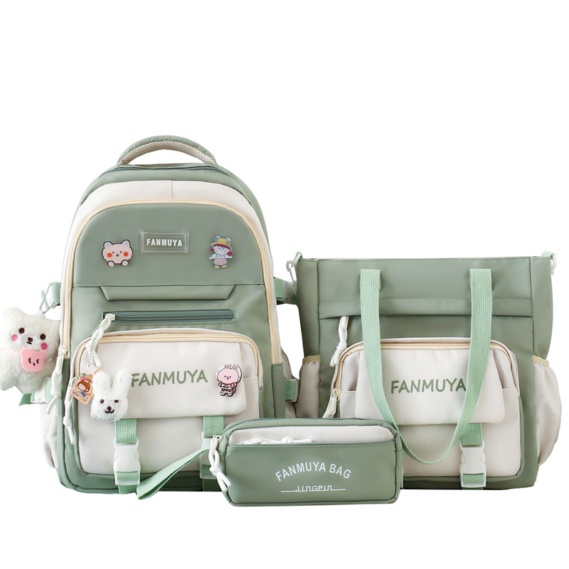 Κοριτσίστικο σχολικό σακίδιο με μεγάλη χωρητικότητα, νάιλον εξωτερικά, επένδυση από πολυεστέρα, καμπύλοι ιμάντες ώμου, κατάλληλο για τάξεις 5–6