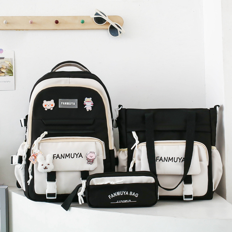 Κοριτσίστικο σχολικό σακίδιο με μεγάλη χωρητικότητα, νάιλον εξωτερικά, επένδυση από πολυεστέρα, καμπύλοι ιμάντες ώμου, κατάλληλο για τάξεις 5–6