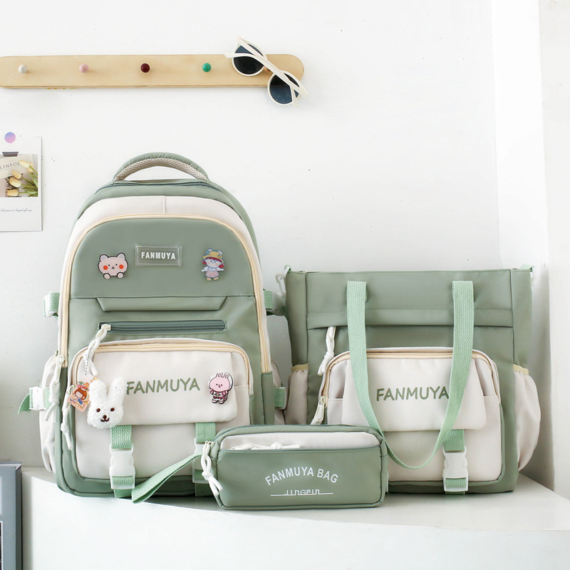 Κοριτσίστικο σχολικό σακίδιο με μεγάλη χωρητικότητα, νάιλον εξωτερικά, επένδυση από πολυεστέρα, καμπύλοι ιμάντες ώμου, κατάλληλο για τάξεις 5–6