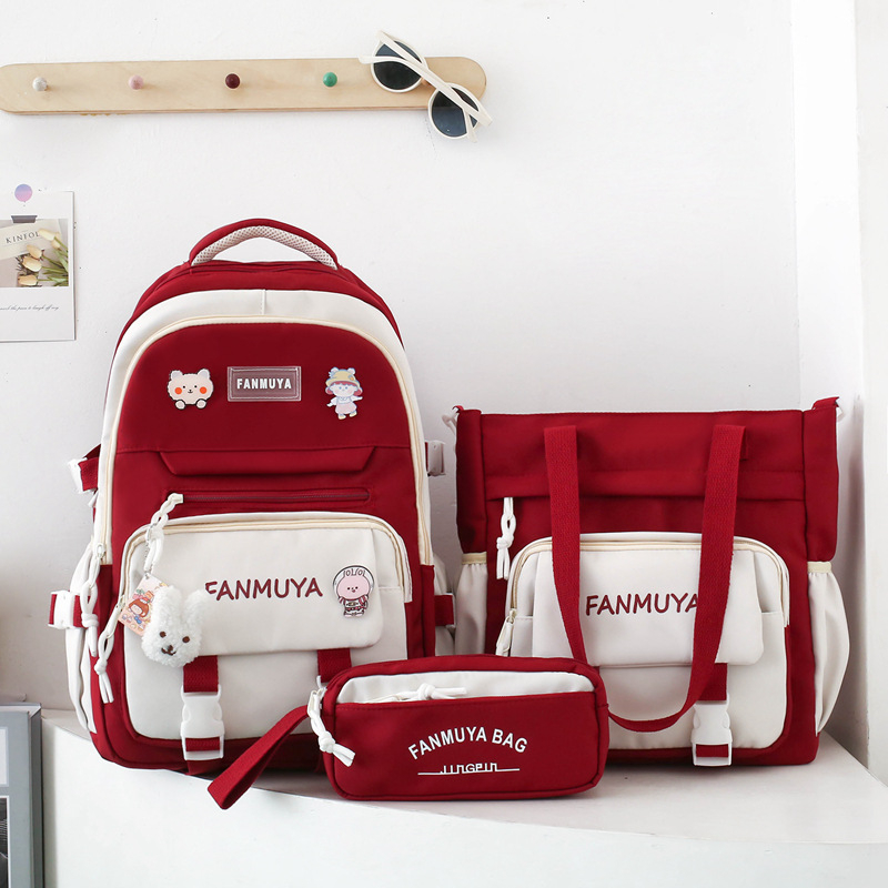 Κοριτσίστικο σχολικό σακίδιο με μεγάλη χωρητικότητα, νάιλον εξωτερικά, επένδυση από πολυεστέρα, καμπύλοι ιμάντες ώμου, κατάλληλο για τάξεις 5–6