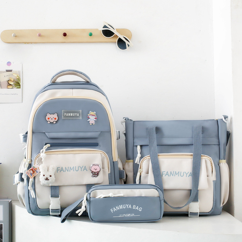 Κοριτσίστικο σχολικό σακίδιο με μεγάλη χωρητικότητα, νάιλον εξωτερικά, επένδυση από πολυεστέρα, καμπύλοι ιμάντες ώμου, κατάλληλο για τάξεις 5–6