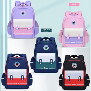 Big Tail Cat Σχολική τσάντα για αγόρια και κορίτσια, 1η–6η τάξη, ελαφριά, αδιάβροχη, από πολυεστέρα, διαπνέουσα, με καμπύλες ιμάντες ώμου