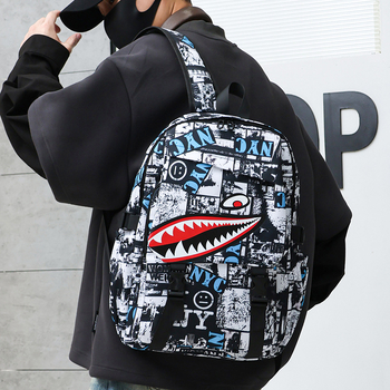 Σακίδιο Shark για μαθητές – Μεγάλη χωρητικότητα 20–35 L, Αδιάβροχο, Συμβατό με φορητό υπολογιστή 15 ιντσών, Ύφασμα Oxford, ιμάντες με αερόμαξιλαράκι