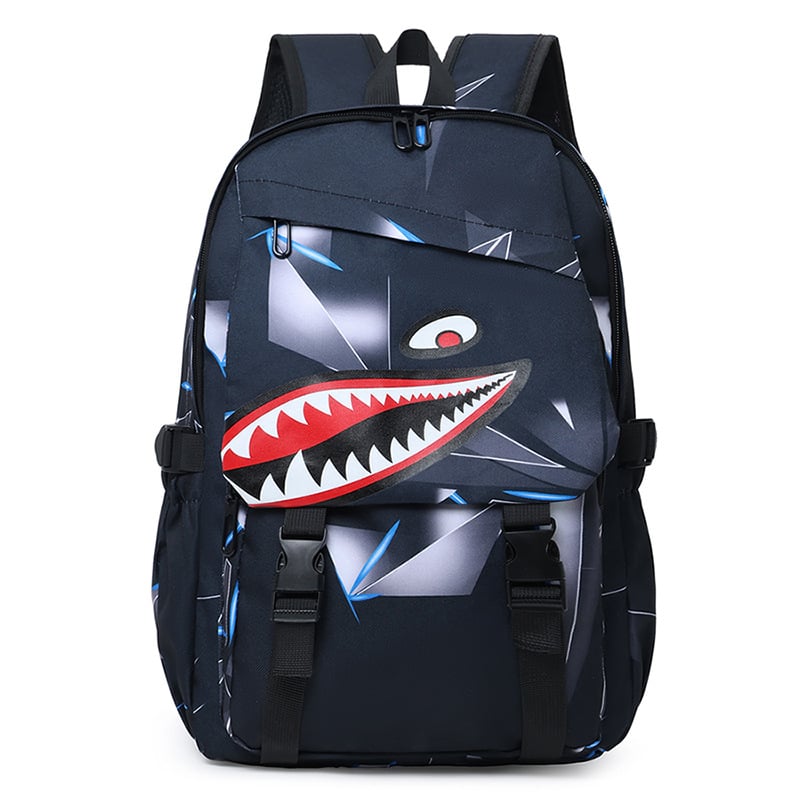 Shark iskolatáska – nagy kapacitású 20–35L, vízálló, 15 hüvelykes laptop kompatibilis, Oxford anyag, levegő párnás vállpántok