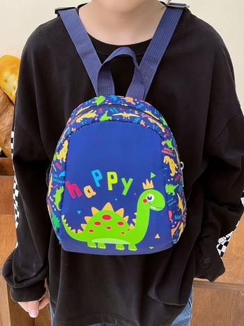 Vaikų darželio kuprinė, nailonas, atspari dilimui, išlenkti pečių dirželiai, anime karikatūrų raštas