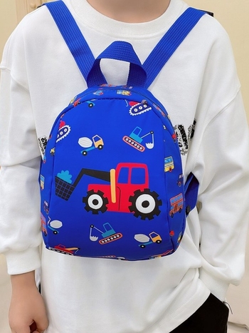 Vaikų darželio kuprinė, nailonas, atspari dilimui, išlenkti pečių dirželiai, anime karikatūrų raštas