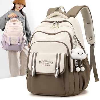 Κοριτσίστικη σχολική τσάντα πλάτης - Oxford ύφασμα, αναπνέει, αδιάβροχη, ultra-light, ανθεκτική, προστασία σπονδυλικής στήλης, μεγάλη χωρητικότητα, για μαθήτριες 3–12 τάξεις