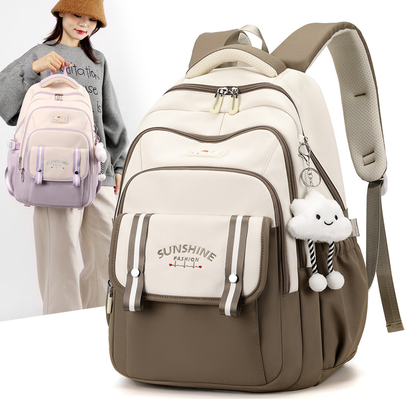 Κοριτσίστικη σχολική τσάντα πλάτης - Oxford ύφασμα, αναπνέει, αδιάβροχη, ultra-light, ανθεκτική, προστασία σπονδυλικής στήλης, μεγάλη χωρητικότητα, για μαθήτριες 3–12 τάξεις