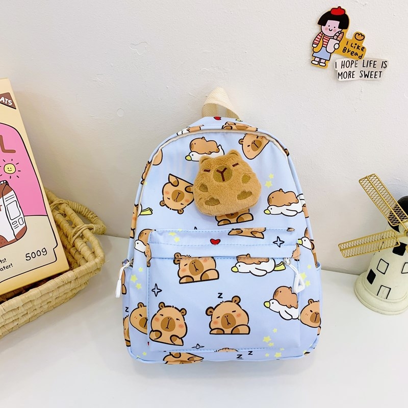 Unisex nailoninė kuprinė su animacinių filmų atspaudu, skirta ikimokyklinio amžiaus vaikams, kasdieniam naudojimui, poliesterio vidus