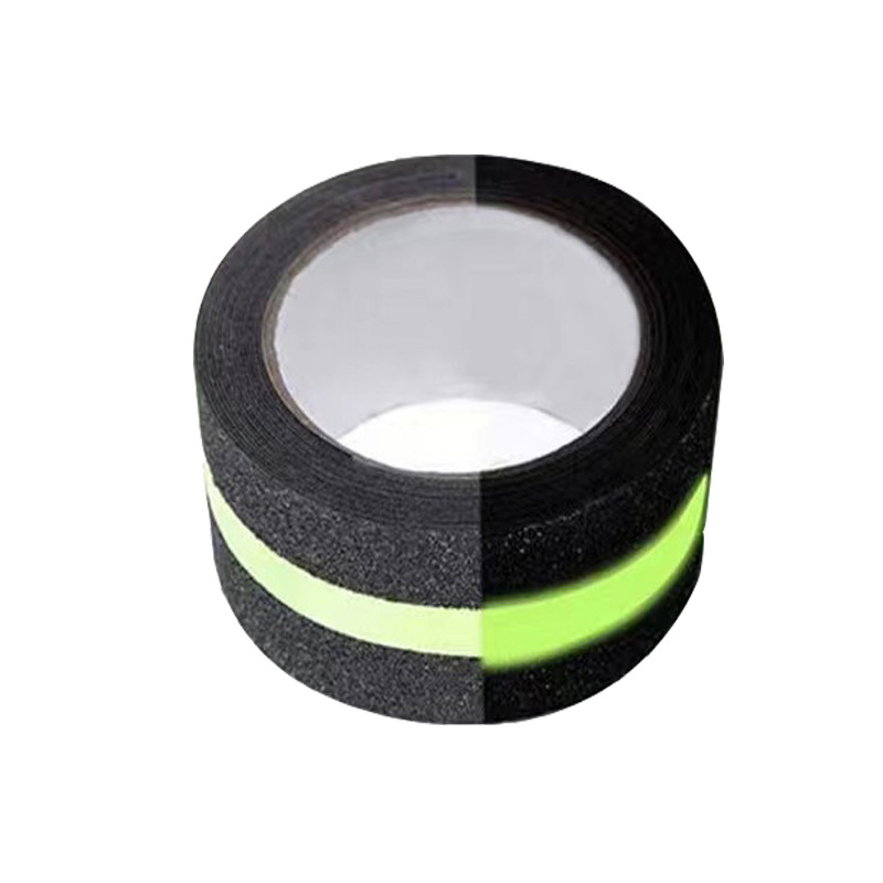 PET pamats trepju drošības lente, luminescējoša un pretslīdoša, piemērota kāpņiem, vannas istabai un viesnīcai, drukājama