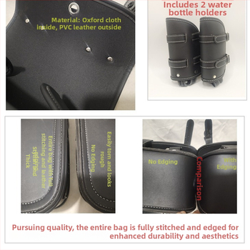 Πλευρική τσάντα μοτοσικλέτας για σέλα - Δέρμα, DUKE.ARMOR, Πακέτο Ιππότης, 21152193301, Δυνατότητα προσαρμογής