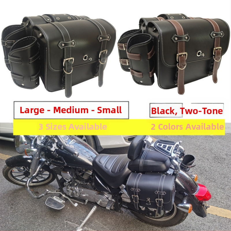 Πλευρική τσάντα μοτοσικλέτας για σέλα - Δέρμα, DUKE.ARMOR, Πακέτο Ιππότης, 21152193301, Δυνατότητα προσαρμογής