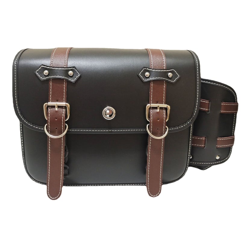 Πλευρική τσάντα μοτοσικλέτας για σέλα - Δέρμα, DUKE.ARMOR, Πακέτο Ιππότης, 21152193301, Δυνατότητα προσαρμογής