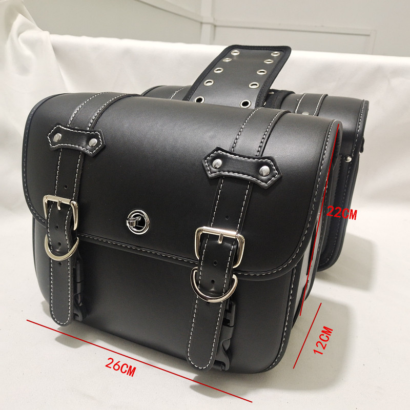 Πλευρική τσάντα μοτοσικλέτας για σέλα - Δέρμα, DUKE.ARMOR, Πακέτο Ιππότης, 21152193301, Δυνατότητα προσαρμογής