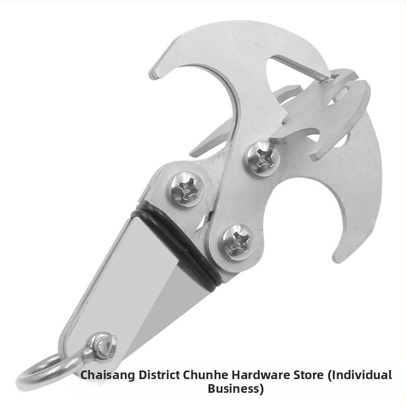 Неръждаем стоманен външен катерачен кука със сгъваем механизъм за освобождаване и гравитационна функция