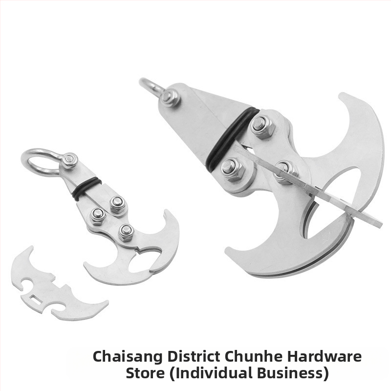 Неръждаем стоманен външен катерачен кука със сгъваем механизъм за освобождаване и гравитационна функция