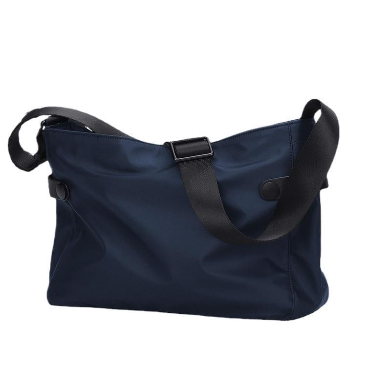 Vīriešu plecu soma ar crossbody stilu – korejiešu stilā, liela ietilpība, neilona oderējums, vienkrāsaina, brīvdienu ceļojumiem