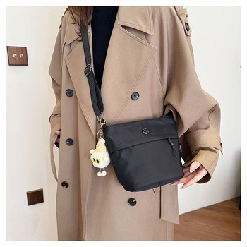 Γυναικεία bucket τσάντα, αστικός μινιμαλισμός, ύφασμα Oxford, φερμουάρ για το άνοιγμα, πολυεστερική επένδυση, εσωτερικές τσέπες (τσέπη με φερμουάρ, θήκη κινητού, θήκη για ID), μονή ιμάντας