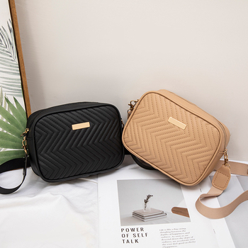Κορεατικού στυλ τετράγωνη τσάντα με λουρί χιαστικό, PU υλικό, φθινόπωρο 2024, φερμουάρ, εσωτερικοί θήκες για τηλέφωνο και ταυτότητα, ελαφριά
