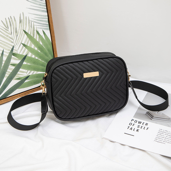 Κορεατικού στυλ τετράγωνη τσάντα με λουρί χιαστικό, PU υλικό, φθινόπωρο 2024, φερμουάρ, εσωτερικοί θήκες για τηλέφωνο και ταυτότητα, ελαφριά