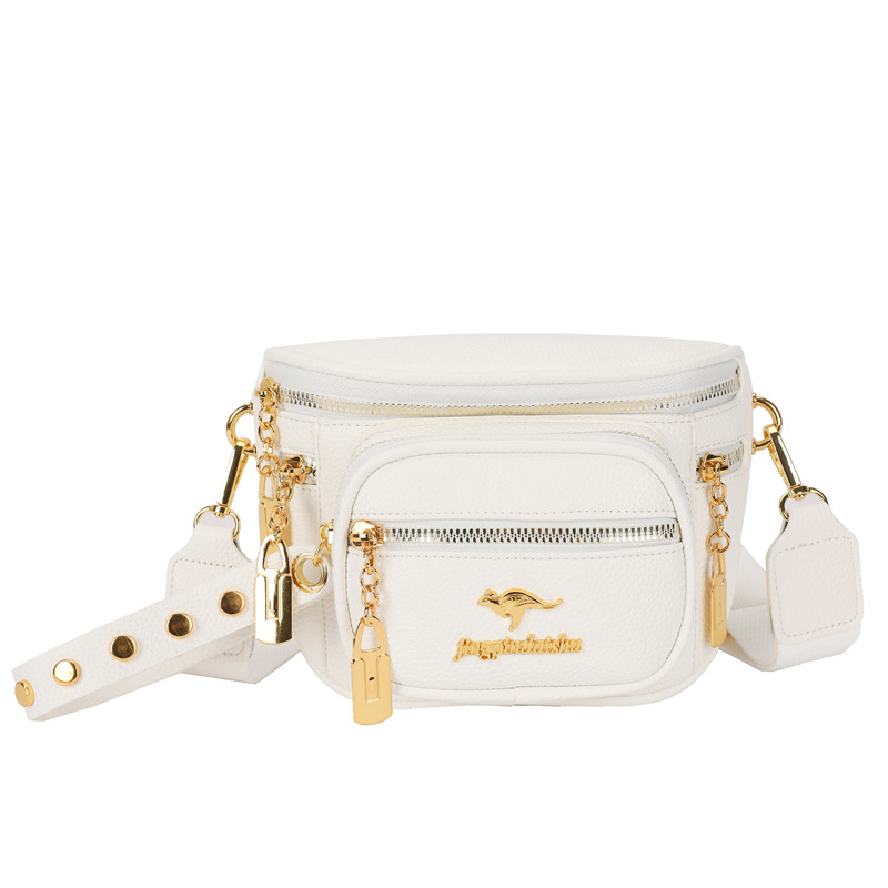 PU bőr retro kis négyszögletes válltáska cipzárral, tavasz 2025, poliészter bélés, belső cipzáras zseb, közepes merevség