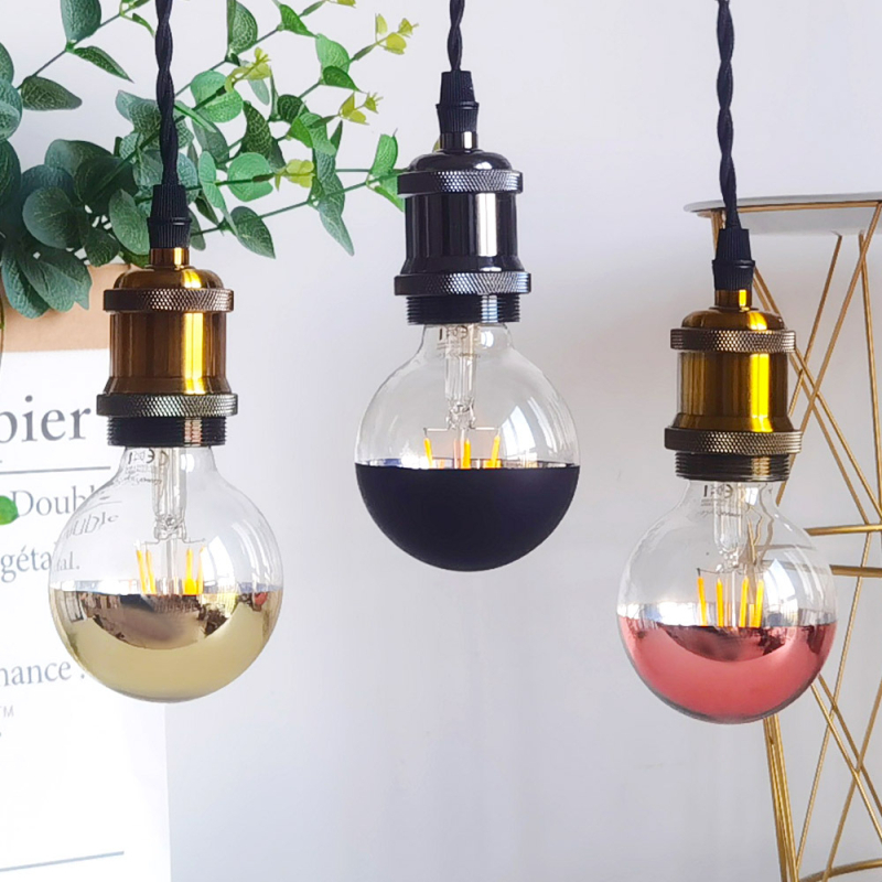 LED Έντισον λάμπα χωρίς σκιά με βάση Ε27, ημιπλατινωτός αντανακλαστικός σχεδιασμός, 330 lm, δέσμη 360°, CRI ≥90