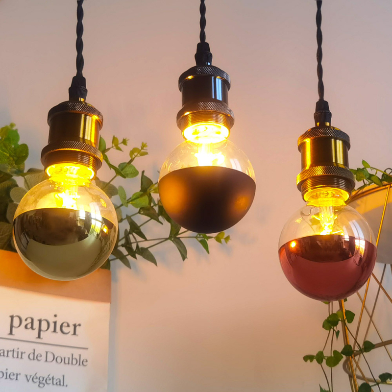 LED Έντισον λάμπα χωρίς σκιά με βάση Ε27, ημιπλατινωτός αντανακλαστικός σχεδιασμός, 330 lm, δέσμη 360°, CRI ≥90