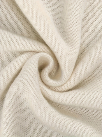 Pulover din vâscoză cu model contrastant, guler rotund, croi lejer