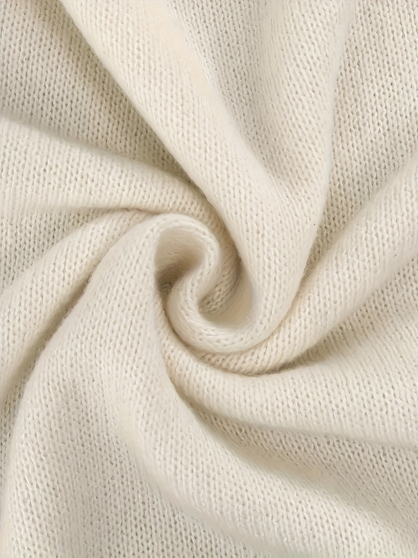 Pulover din vâscoză cu model contrastant, guler rotund, croi lejer