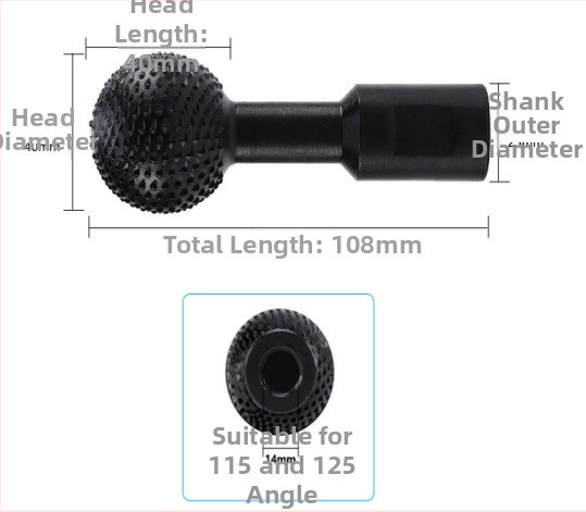 Sferiska slīpēšanas galva leņķa slīpētājam koka darbs – oglekļa tērauds, Hongtai Tools, pielāgošana pieejama