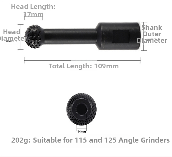 Sferiska slīpēšanas galva leņķa slīpētājam koka darbs – oglekļa tērauds, Hongtai Tools, pielāgošana pieejama