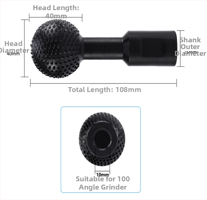 Sferiska slīpēšanas galva leņķa slīpētājam koka darbs – oglekļa tērauds, Hongtai Tools, pielāgošana pieejama