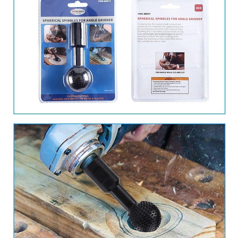 Sferiska slīpēšanas galva leņķa slīpētājam koka darbs – oglekļa tērauds, Hongtai Tools, pielāgošana pieejama