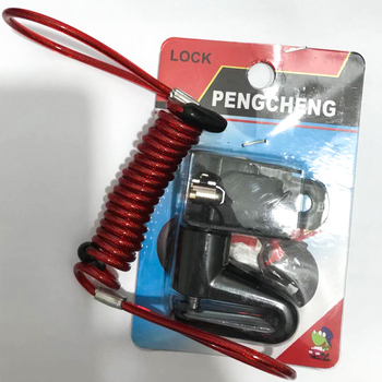 Универсален дисков заключващ механизъм със стоманен кабел за повечето електрически скутери и велосипеди – стоманена конструкция, тегло 0,2 кг