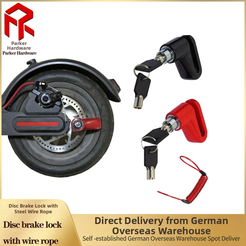 Универсален дисков заключващ механизъм със стоманен кабел за повечето електрически скутери и велосипеди – стоманена конструкция, тегло 0,2 кг