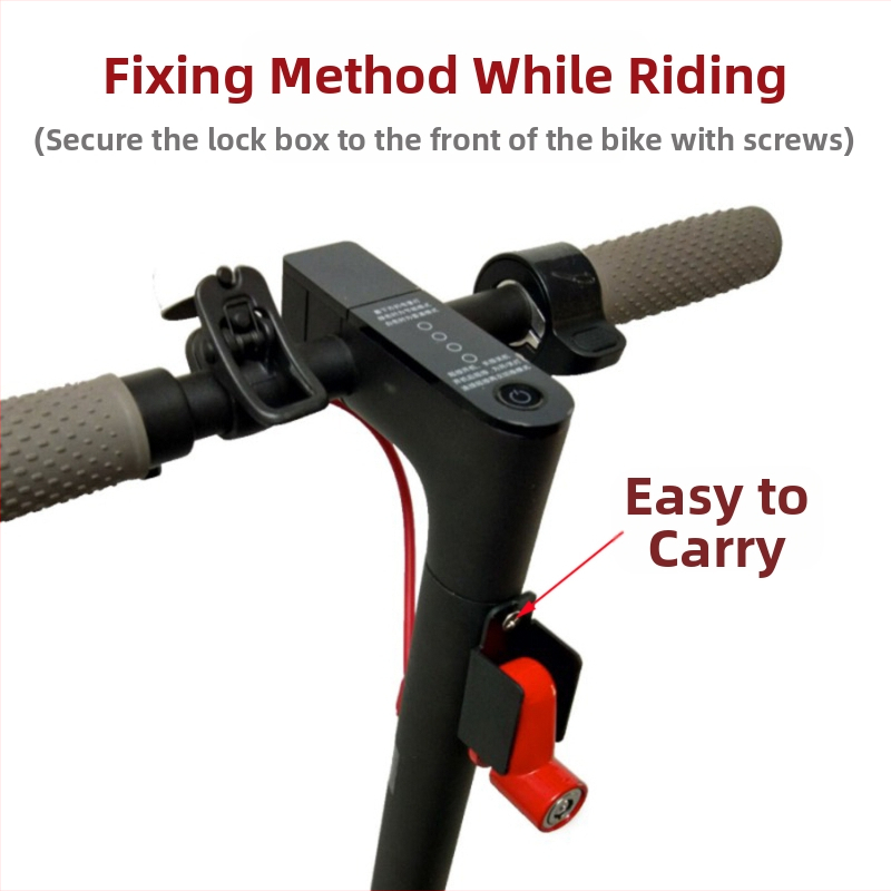 Универсален дисков заключващ механизъм със стоманен кабел за повечето електрически скутери и велосипеди – стоманена конструкция, тегло 0,2 кг