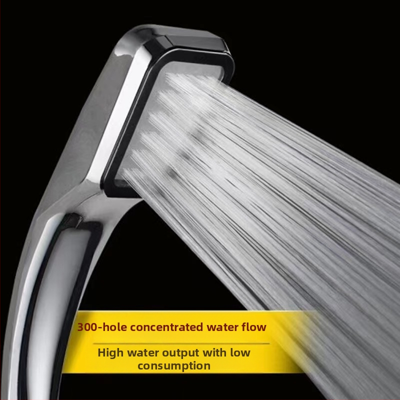 Sprchová hlavica s 300 dier, s posilneným tlakom, ABS materiál, nástenná montáž, UV úprava