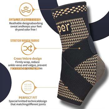 Kulkšnies įtvaras iš nailono suaugusiems, tinkamas bėgimui ir dviračiu važiavimui